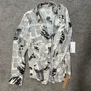 Reformation sky top, climate newsprint size XS